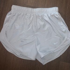 Light gray Nike tempo shorts
